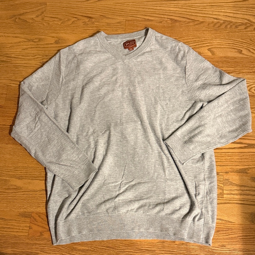 Heather Gray V-Neck Sweater